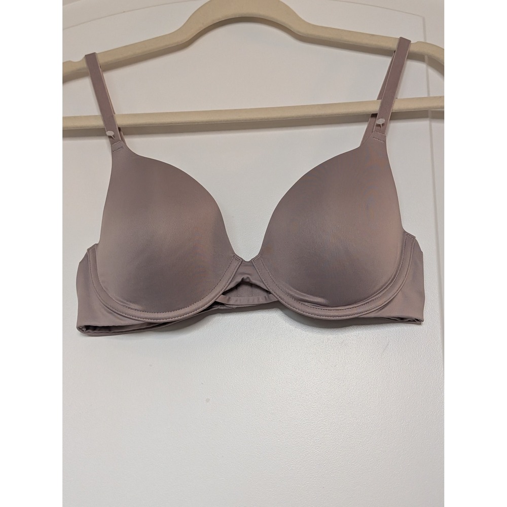 Hanes Ultimate T-Shirt Bra Mauve Taupe Underwire Padded Size Medium NWOT